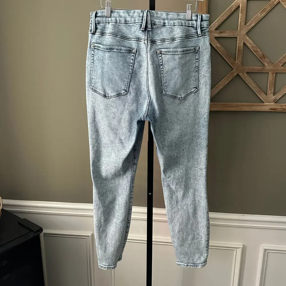 Good American Light Wash Skinny Jeans Ankle Size 15 - Picture 4 of 7